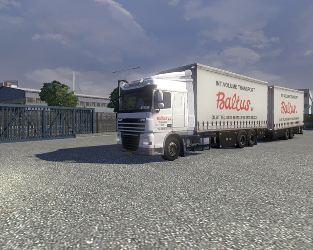 ets2 Daf XF 6x4 BDF + tandem Baltus Transport Olst prive skin ets2