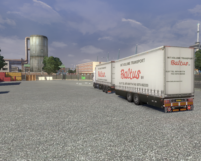 ets2 Daf XF 6x4 BDF + tandem Baltus Transport Olst prive skin ets2