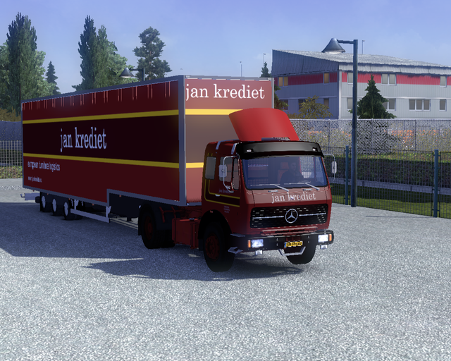 ets2 Mercedes NG1632 4x2 Krone Jumbo trailer Jan K prive skin ets2