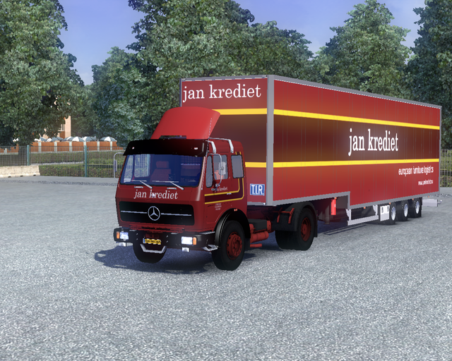 ets2 Mercedes NG1632 4x2 Krone Jumbo trailer Jan K prive skin ets2