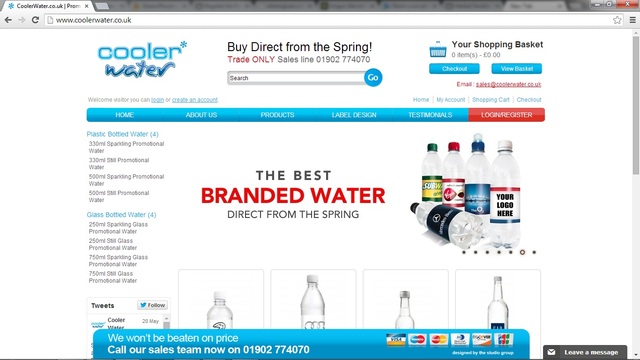 Promotional Bottled Water UK Cooler Water