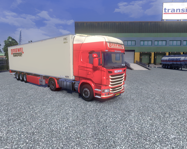 ets2 Scania R2009 4x2 + Chereau Koeltrailer Breewe prive skin ets2