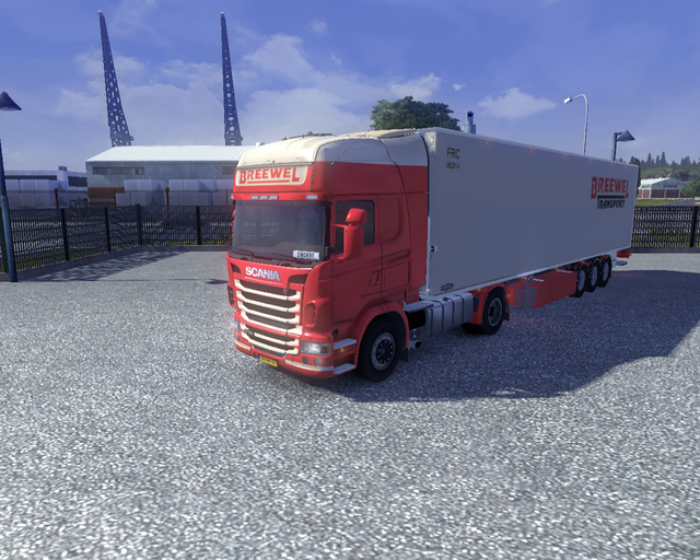 ets2 Scania R2009 4x2 + Chereau Koeltrailer Breewe prive skin ets2