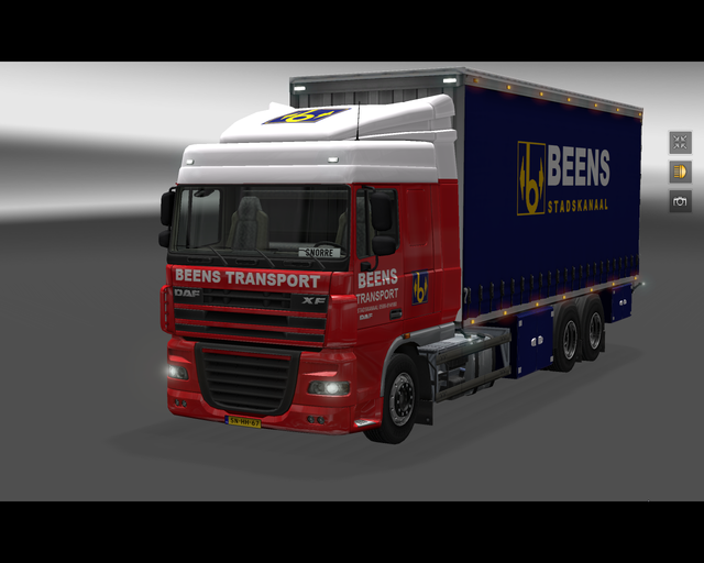 ets2 Daf XF 6x4 BDF Beens Transport Stadskanaal prive skin ets2