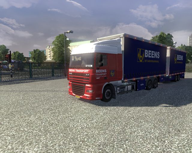 ets2 Daf XF 6x4 BDF + tandem Beens Transport Stads prive skin ets2