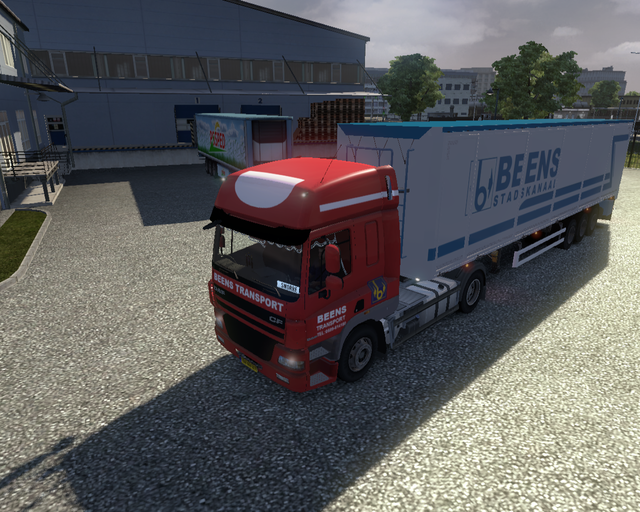 ets2 Daf CF + Bodex Beens Transport blauw prive skin ets2