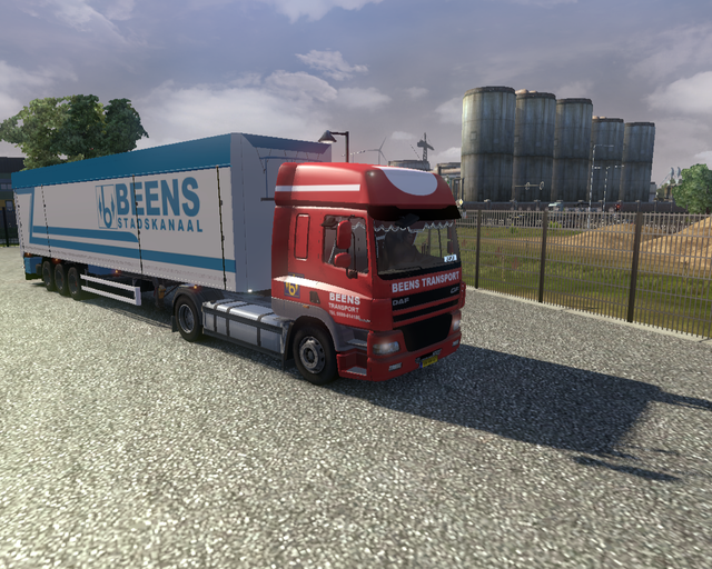 ets2 Daf CF + Bodex Beens Transport blauw 1 prive skin ets2