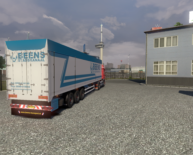 ets2 Daf CF + Bodex Beens Transport blauw 2 prive skin ets2