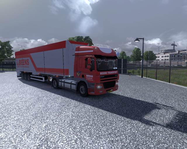 ets2 Daf CF + Bodex Beens Transport rood prive skin ets2