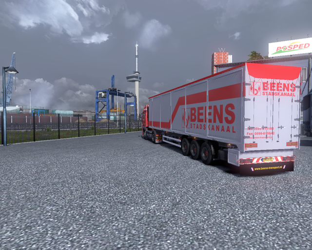 ets2 Daf CF + Bodex Beens Transport rood 2 prive skin ets2