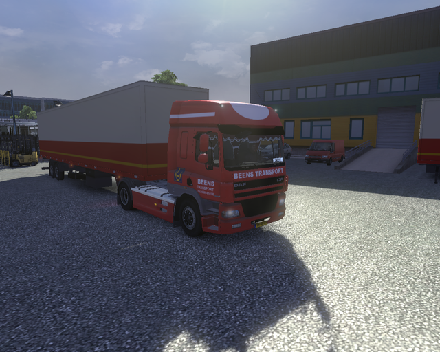 ets2 Daf CF + 2 asser trailer Beens Transport  prive skin ets2