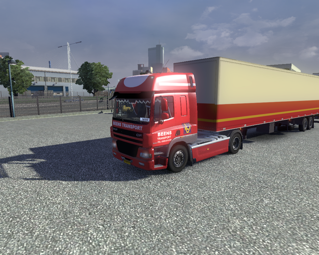 ets2 Daf CF + 2 asser trailer Beens Transport 1 prive skin ets2