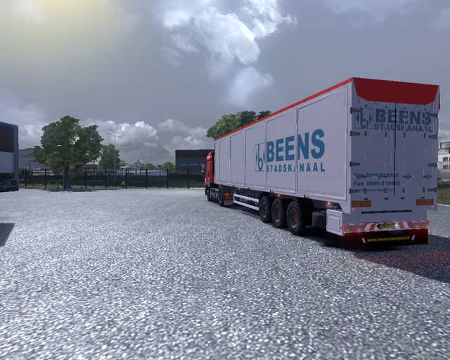 ets2 Daf CF + bodex trailer Beens Transport blauw/ prive skin ets2