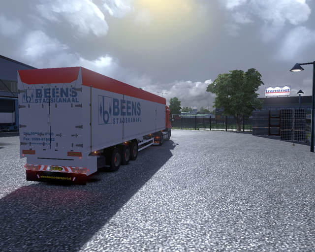 ets2 Daf CF + bodex trailer Beens Transport blauw/ prive skin ets2