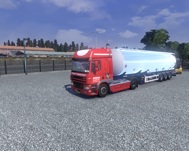 ets2 Daf CF + tank trailer Beens Transport 1 prive skin ets2