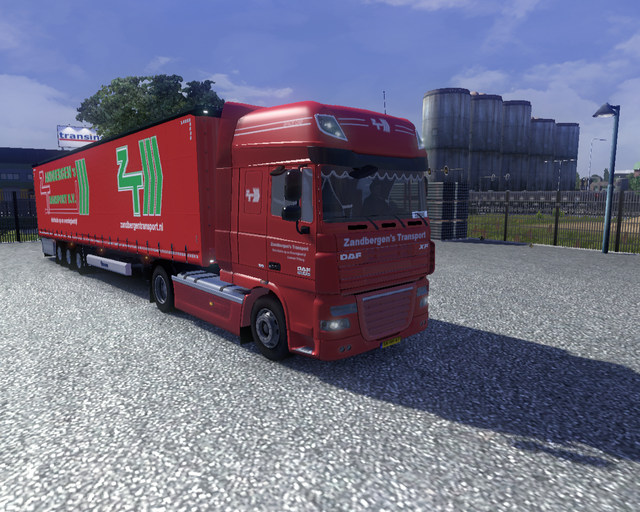 ets2 Daf XF105 + Krone Profi Zandbergen"s Transpor prive skin ets2