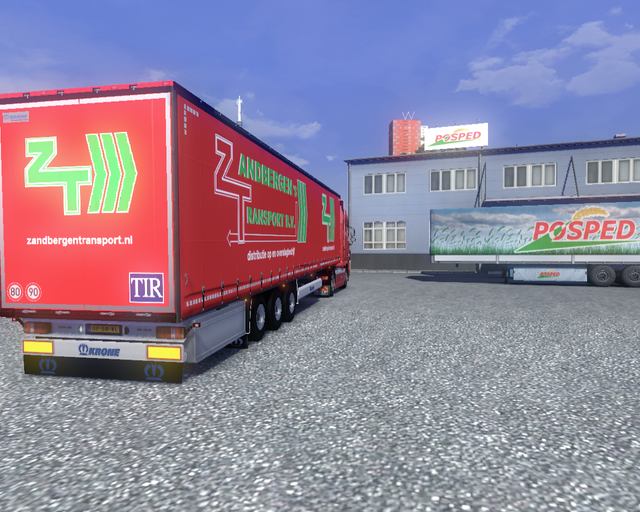 ets2 Daf XF105 + Krone Profi Zandbergen"s Transpor prive skin ets2