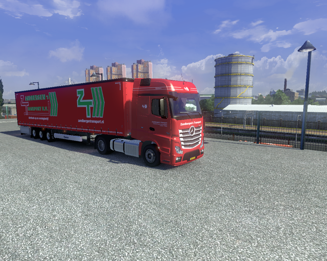 ets2 Mercedes Actros MP4 + Krone Profi Zandbergen' prive skin ets2