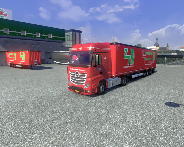 ets2 Mercedes Actros MP4 + Krone Profi Zandbergen' prive skin ets2