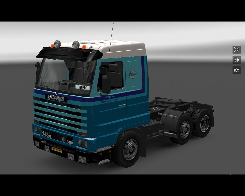 ets2 Scania 143M 420 6x2 Butter Transport Middenme - prive skin ets2