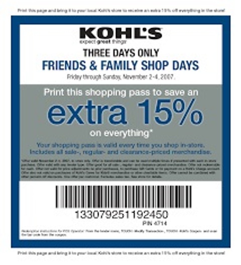 kohls coupons DepartmentCoupons.com