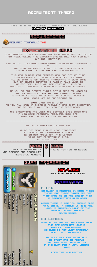 Recruitment Thread Picture Box