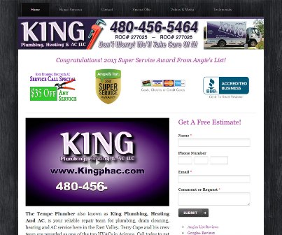 Plumber Chandler AZ King Plumbing, Heating & AC LLC