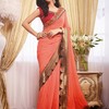 Tomato Color Saree - Designer Indian Sarees Coll...