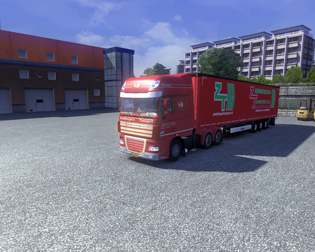 ets2 Daf XF105 6x4 + Krone Profiliner Zandbergen's prive skin ets2