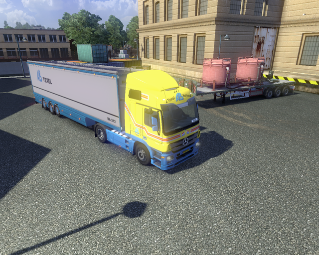 ets2 Mercedes Actros 4x2 MP3 + Bodex onderlosser A prive skin ets2