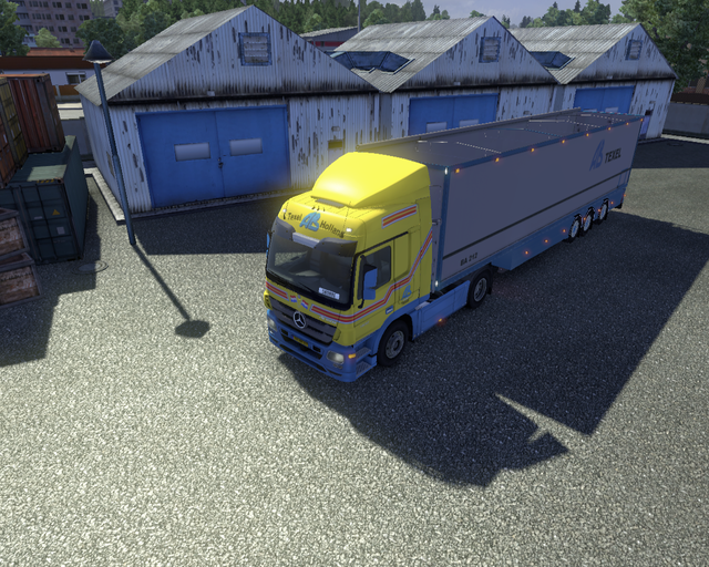 ets2 Mercedes Actros 4x2 MP3 + Bodex onderlosser A prive skin ets2