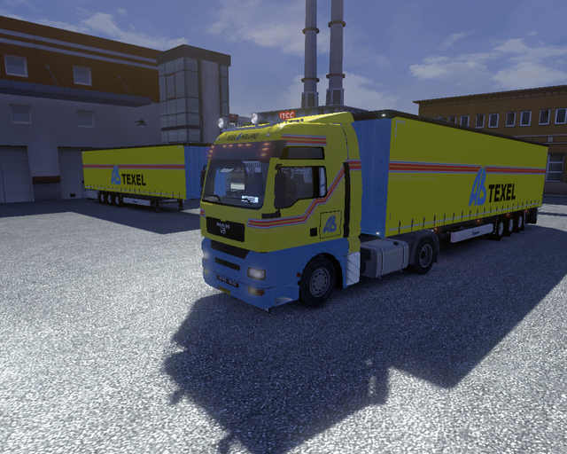 ets2 Man TGA 4x2 + Krone Profiliner AB Texel 1 prive skin ets2