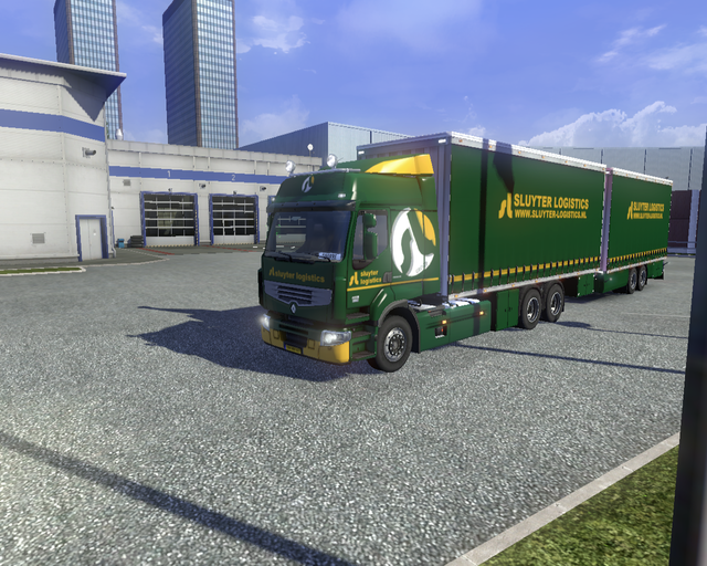 ets2 Renault Premium BDF + tandem Sluyter Logistic prive skin ets2