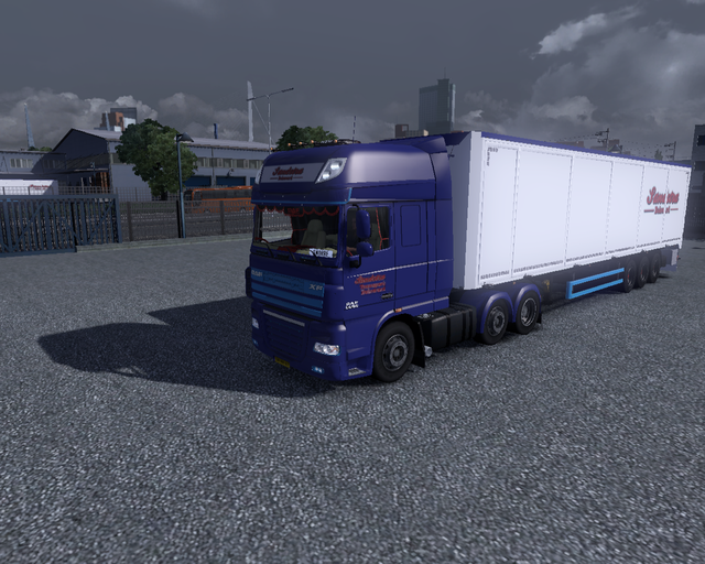 ets2 Daf XF105 6x2 + Bodex trailer Sandstra Transp prive skin ets2