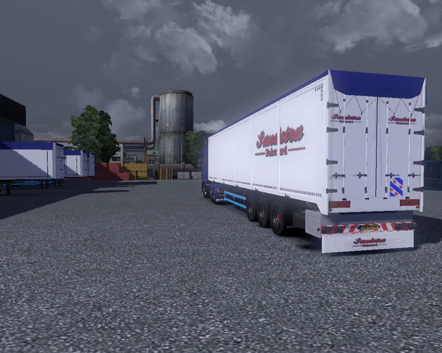 ets2 Daf XF105 6x2 + Bodex trailer Sandstra Transp prive skin ets2