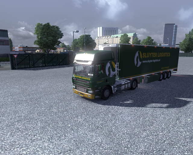 ets2 Daf CF 4x2 + chereau Coolliner Sluyter Logist prive skin ets2