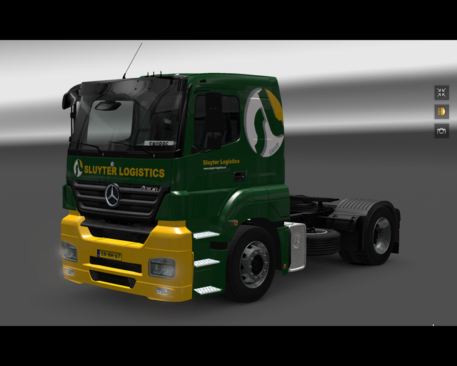 ets2 Mercedes Axor 4x2 (low cab) Sluyter Logistic prive skin ets2