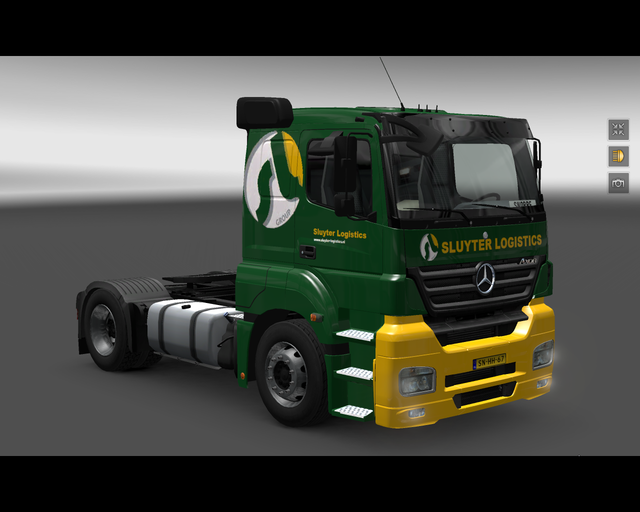 ets2 Mercedes Axor 4x2 (low cab) Sluyter Logistic prive skin ets2