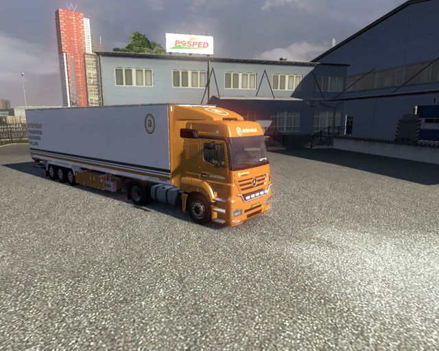 ets2 Mercedes Axor 4x2 (high cab) + Chereau Coolli prive skin ets2