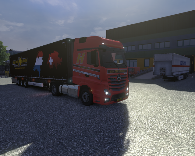 ets2 Mercedes Actros MP4 + Krone profiliner van de prive skin ets2