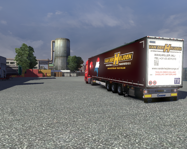 ets2 Mercedes Actros MP4 + Krone profiliner van de prive skin ets2