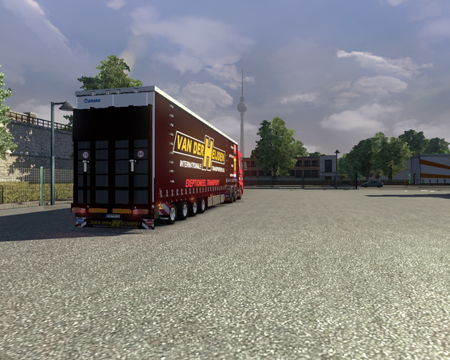 ets2 Man TGX 6x2 + Jumbo Curtainsider van der Heij prive skin ets2