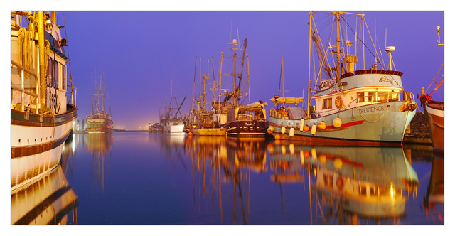 Comox Docks Fog  pano 2015 Panorama Images