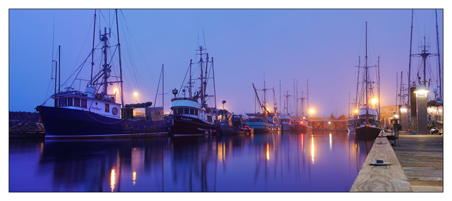 Comox Docks Fog  pano2 2015 Panorama Images