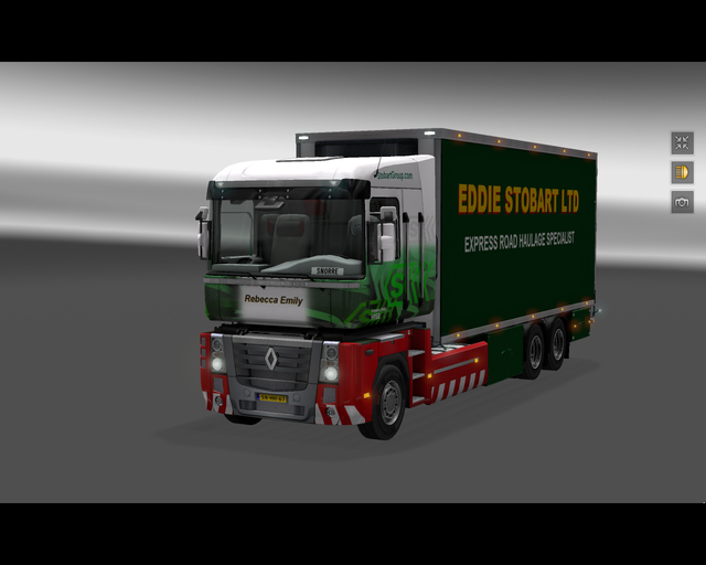 ets2 Renault Magnum 6x4 BDF + Tandem Eddie Stobart prive skin ets2