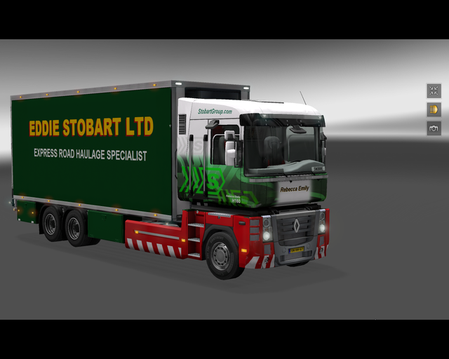 ets2 Renault Magnum 6x4 BDF + Tandem Eddie Stobart prive skin ets2