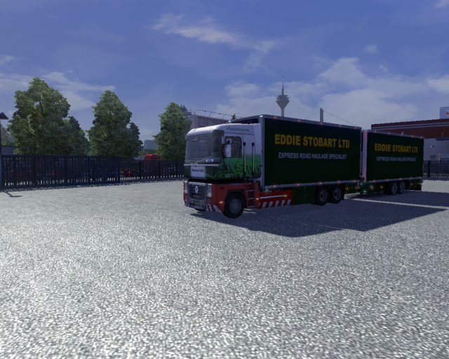 ets2 Renault Magnum 6x4 BDF + Tandem Eddie Stobart prive skin ets2