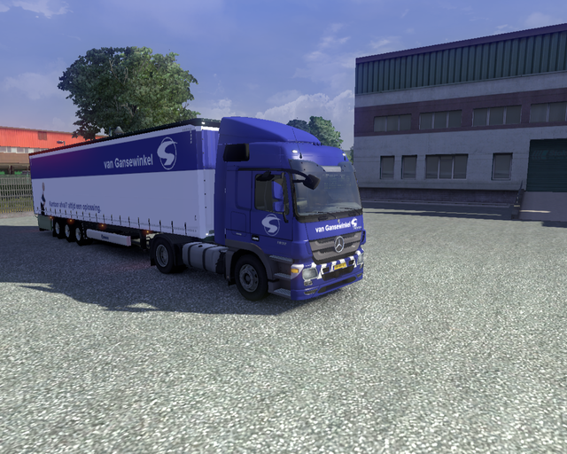 ets2 Mercedes Actros MP3 4x2 + Krone Profiliner va prive skin ets2