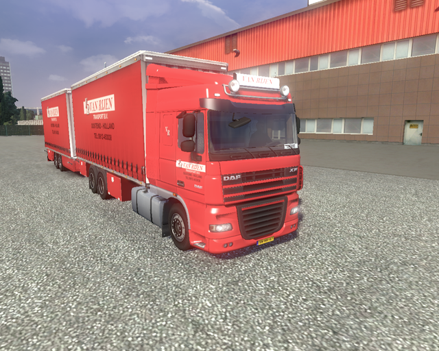 ets2 Daf XF105 6x4 BDF + tandem van Rijen Oosteind prive skin ets2