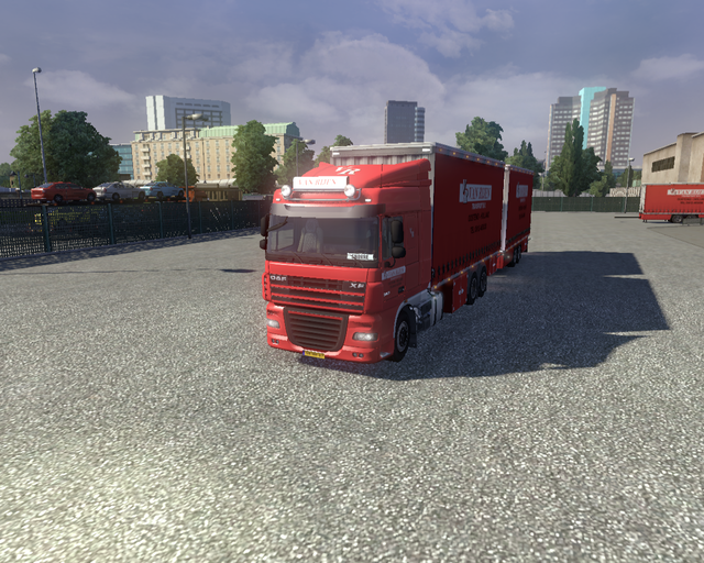 ets2 Daf XF105 6x4 BDF + tandem van Rijen Oosteind prive skin ets2